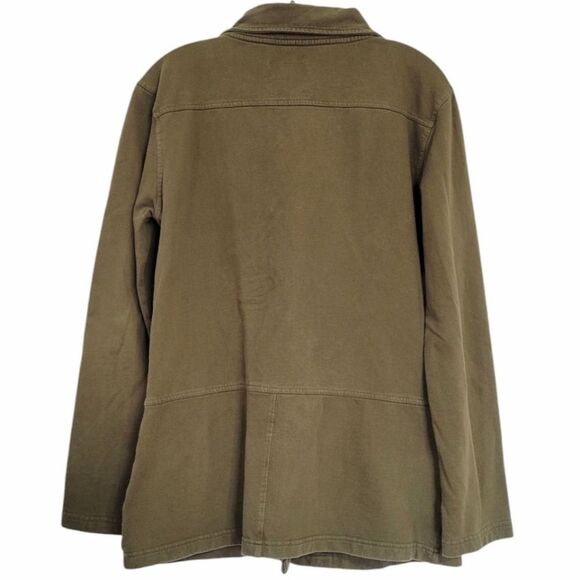 prAna Breathe Women's Olive Green Double Breasted Military Style Jacket Size XL - Picture 6 of 6
